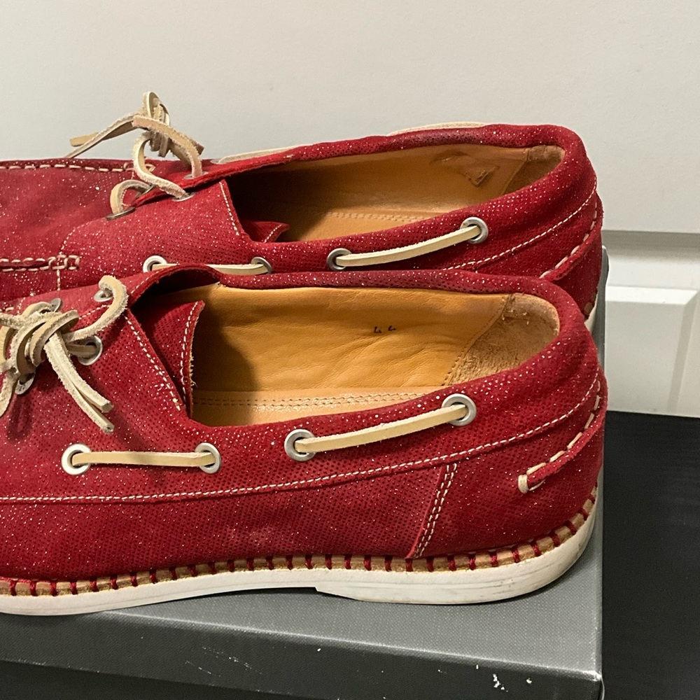Jimmy Choo Red Suede Sneakers - Picture 9 of 14